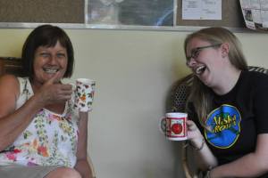 Tea time with supervisor and good friend, Carol. (Photo credit: Tessa Leiseth)